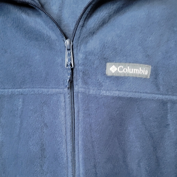Men's Columbia Blue Fleece Jacket - Picture 2 of 11